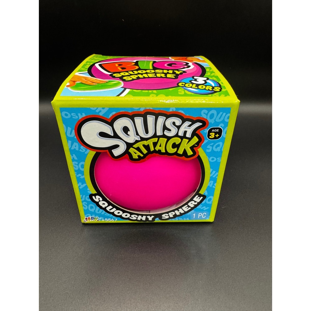 Ja-Ru Squish Attack Big Squooshy Sphere Red Sensory Stress Toy 5567 New